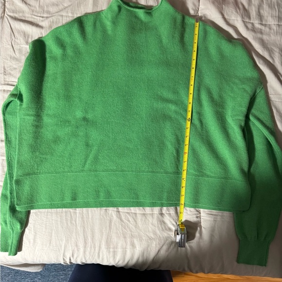 Free People Ambrose Cashmere Turtleneck Sweater - Lime Green, Size XL - Picture 7 of 7